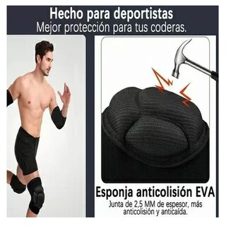 Foto 5 | Rodilleras Deportivas Para Deporte Lab.g Negro Talla Mediano