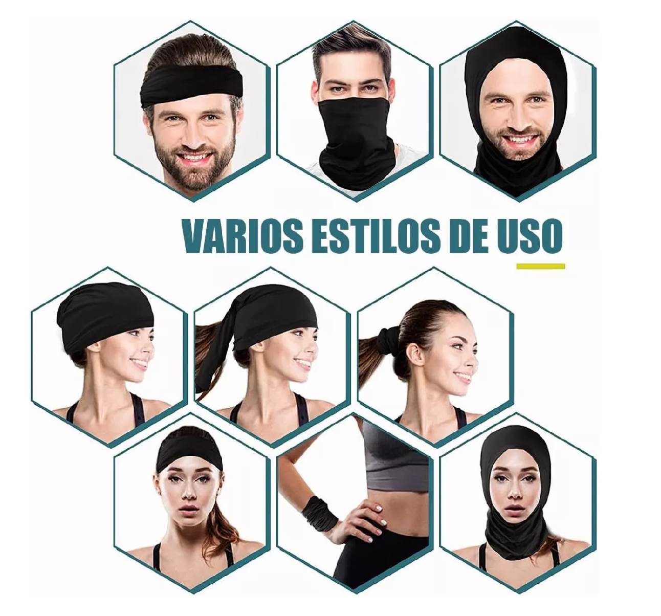 Foto 4 pulgar | Bandanas Deportivas Belug para Ciclismo 5 Piezas
