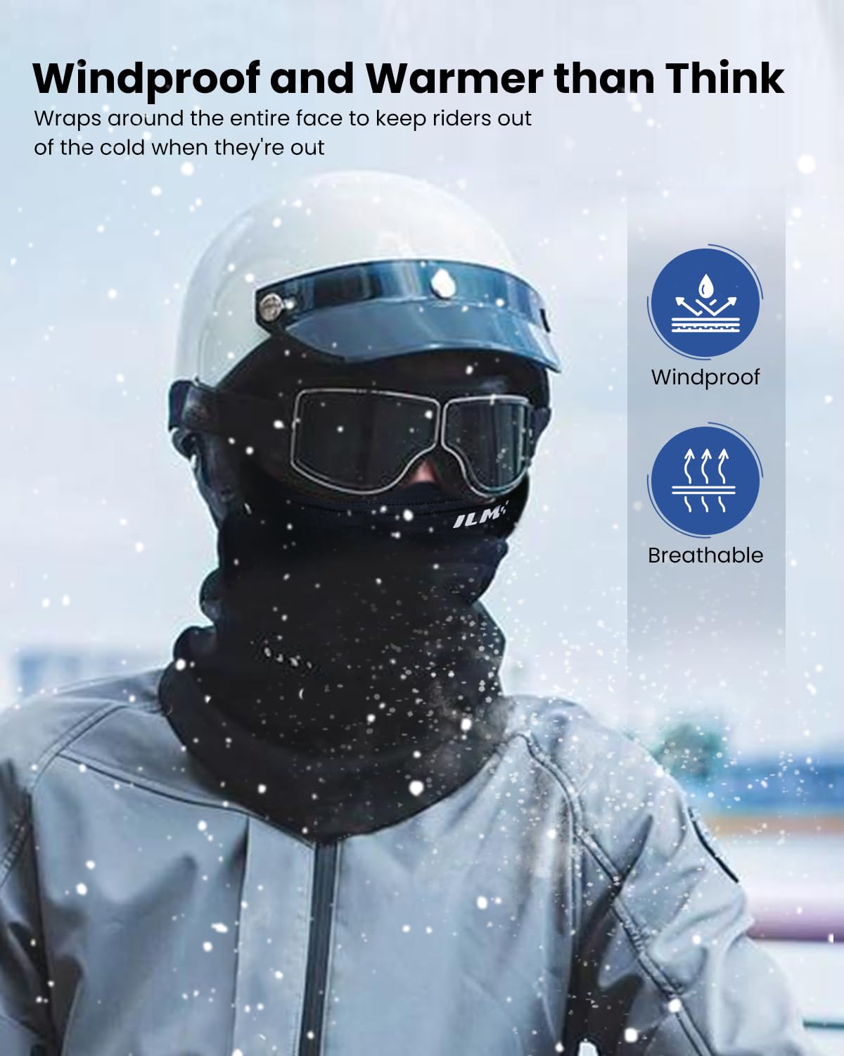 Foto 2 | Mascarilla Facial Con Pasamontañas Ilm Thicker Para Moto, Esquí Y Snowboard - Venta Internacional.