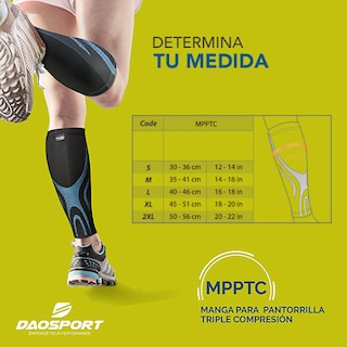 Foto 4 | Manga para Pantorrilla Triple Compresión Daosport