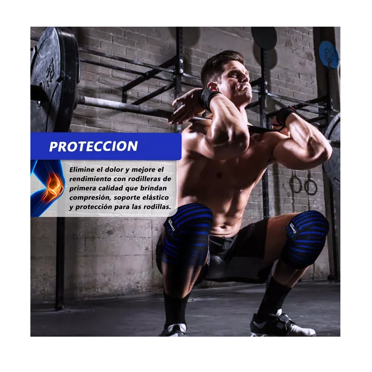Foto 4 pulgar | Rodilleras Vendas Premium Crossfit  Eo Safe Imports Esi-12492 Multicolor