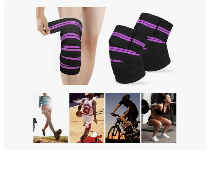Foto 2 | 1 Par Vendas Para Rodilla Knee Wraps Elastica Rodilleras Gym
