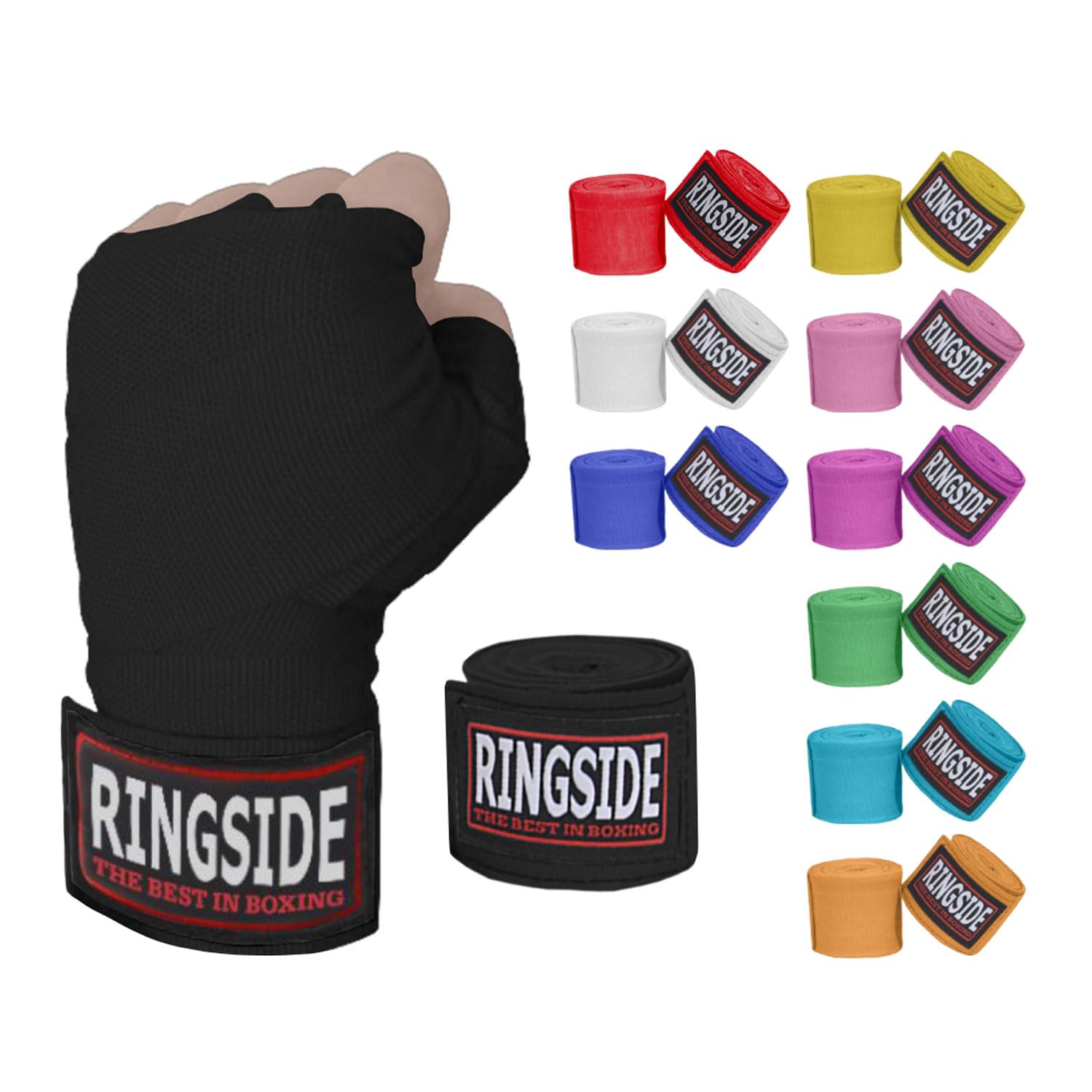 Foto 2 pulgar | Envoltorios De Boxeo Para Manos Estilo Mexicano En Forma De Anillo, Color Negro (par) - Venta Internacional.