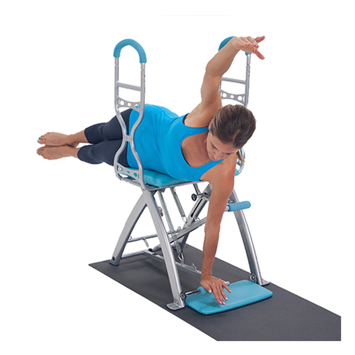 Foto 4 pulgar | Silla Banco de Equilibrio y Multiposición Fitness Aeróbics Pilates Tv Ofertas Pro Chair Max Azul con Asas Esculpidoras