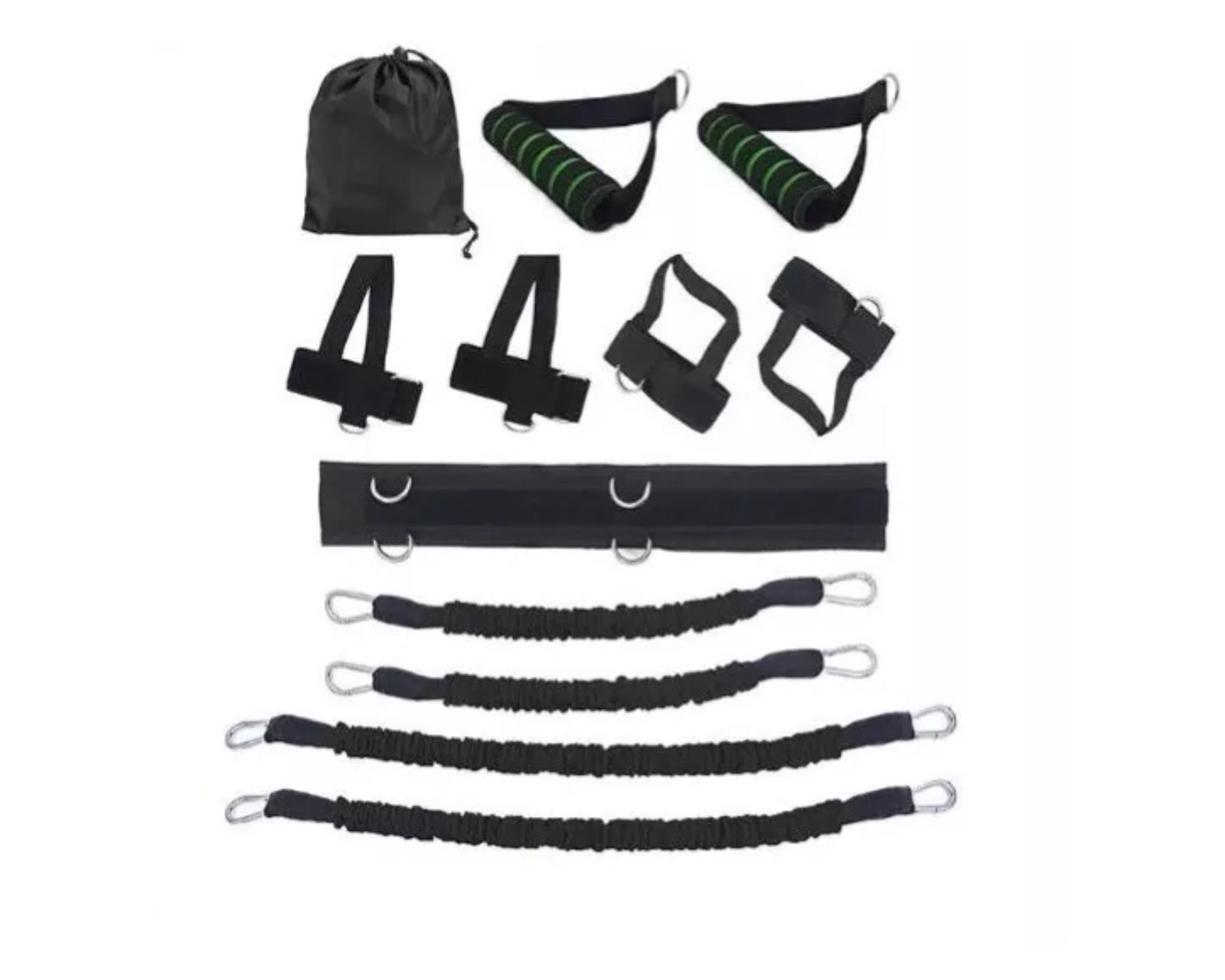 Set de 12 Piezas para Entrenamiento con Bandas y Ligas de Resistencia 25 Libras