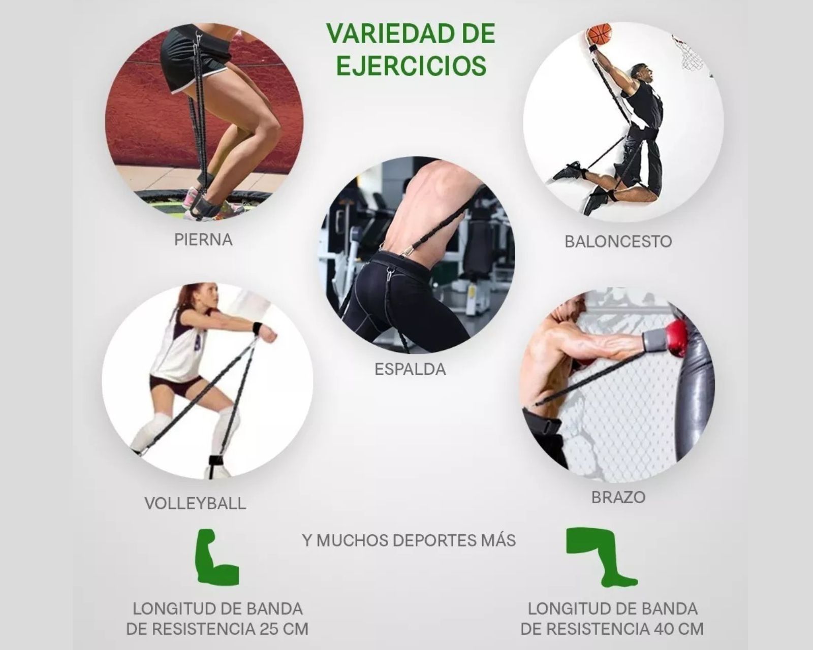 Foto 4 pulgar | Set de 12 Piezas para Entrenamiento con Bandas y Ligas de Resistencia 25 Libras