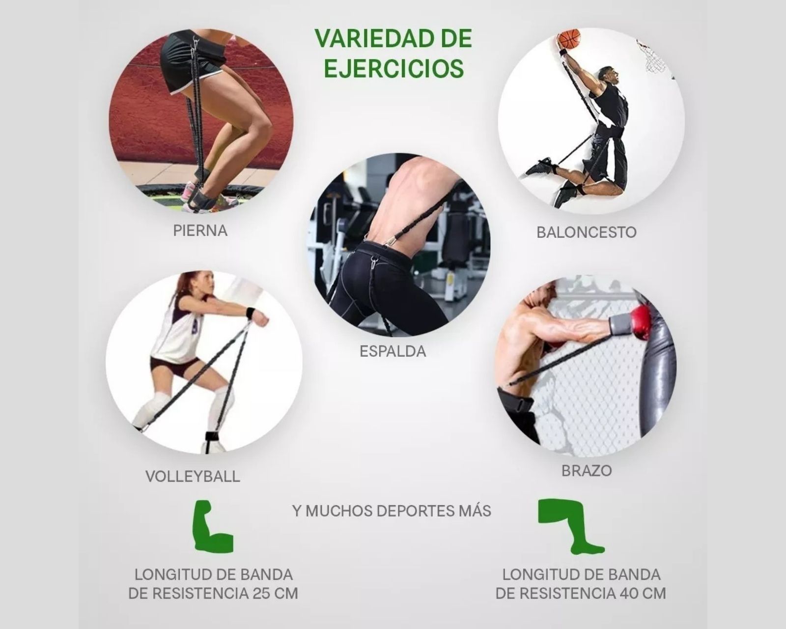 Foto 4 pulgar | Set de 12 Piezas para Entrenamiento con Bandas y Ligas de Resistencia 30 Libras