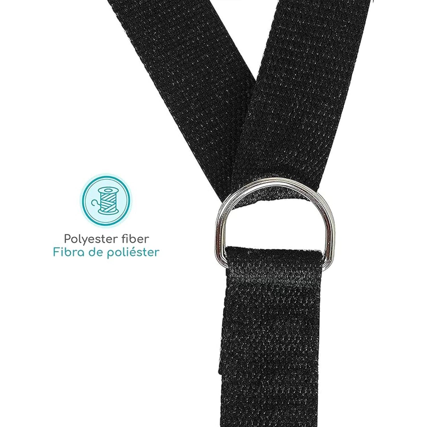 Foto 6 pulgar | Correa de Yoga Negra Thefne de 1.8m para Mejorar Flexibilidad y Equilibrio