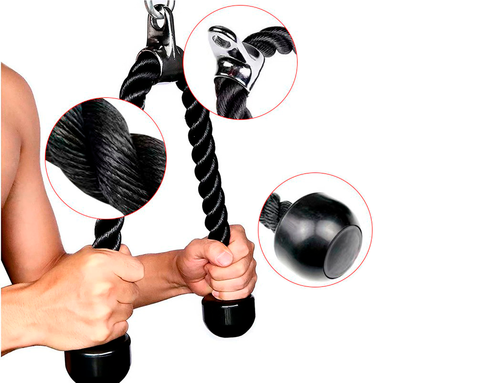 Foto 5 pulgar | Kit de Cuerda para Tríceps 70cm
