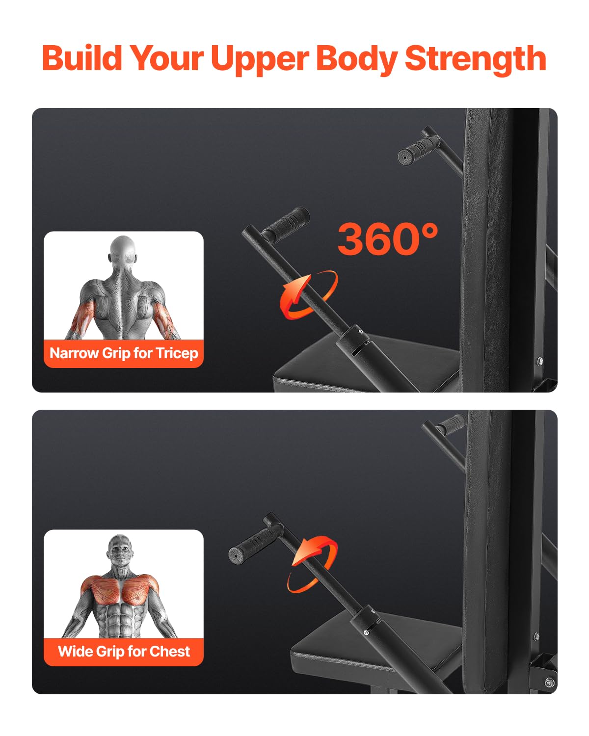 Foto 4 pulgar | Máquina De Inmersión Con Asiento Vevor Para Tríceps Y Bíceps Press Down 204 Kg - Venta Internacional.