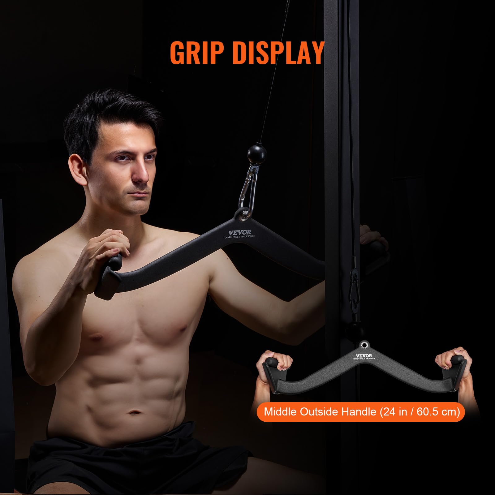 Foto 6 pulgar | Acoplamiento Para Máquina De Cables Vevor Lat Pulldown Con Barra En V Y Tríceps - Venta Internacional.