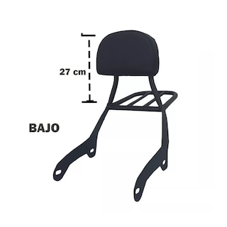 Foto 2 | Respaldo para Moto Chopper Eo Safe Imports Esi-13395 Negro