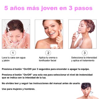 Foto 3 | Tonificador Facial Electrónico Vak VH-S350SE-L color Rosa Radiofrecuencia Lifting Masajeador