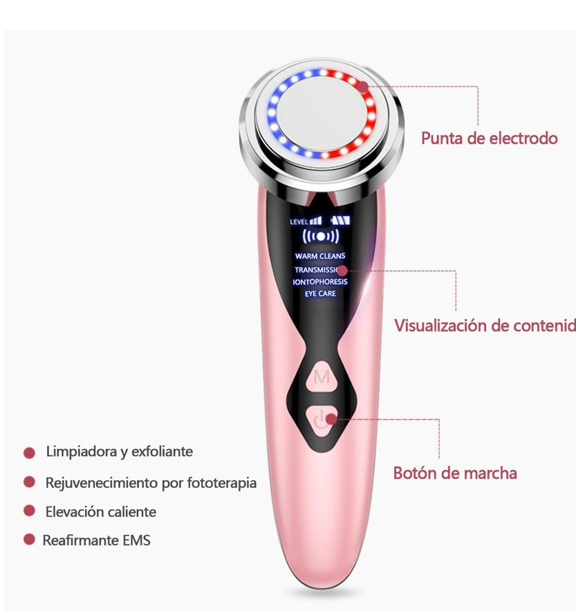 Foto 3 pulgar | Masajeador Facial Ultrasónico FUNBU 4 en 1 color Rosa