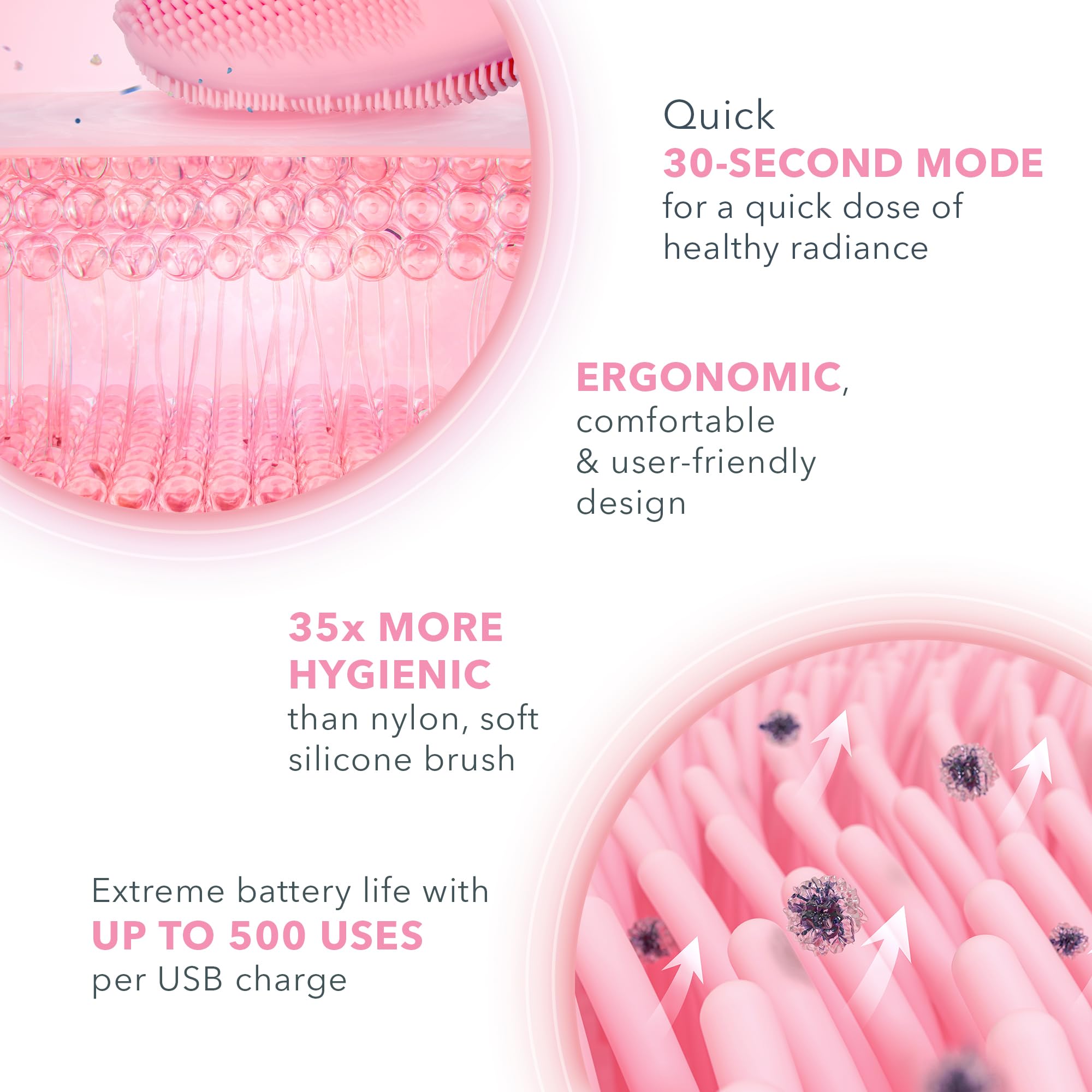 Foto 4 pulgar | Cepillo De Limpieza Facial Y Masajeador Foreo Luna 4 Mini Pearl Pink - Venta Internacional.