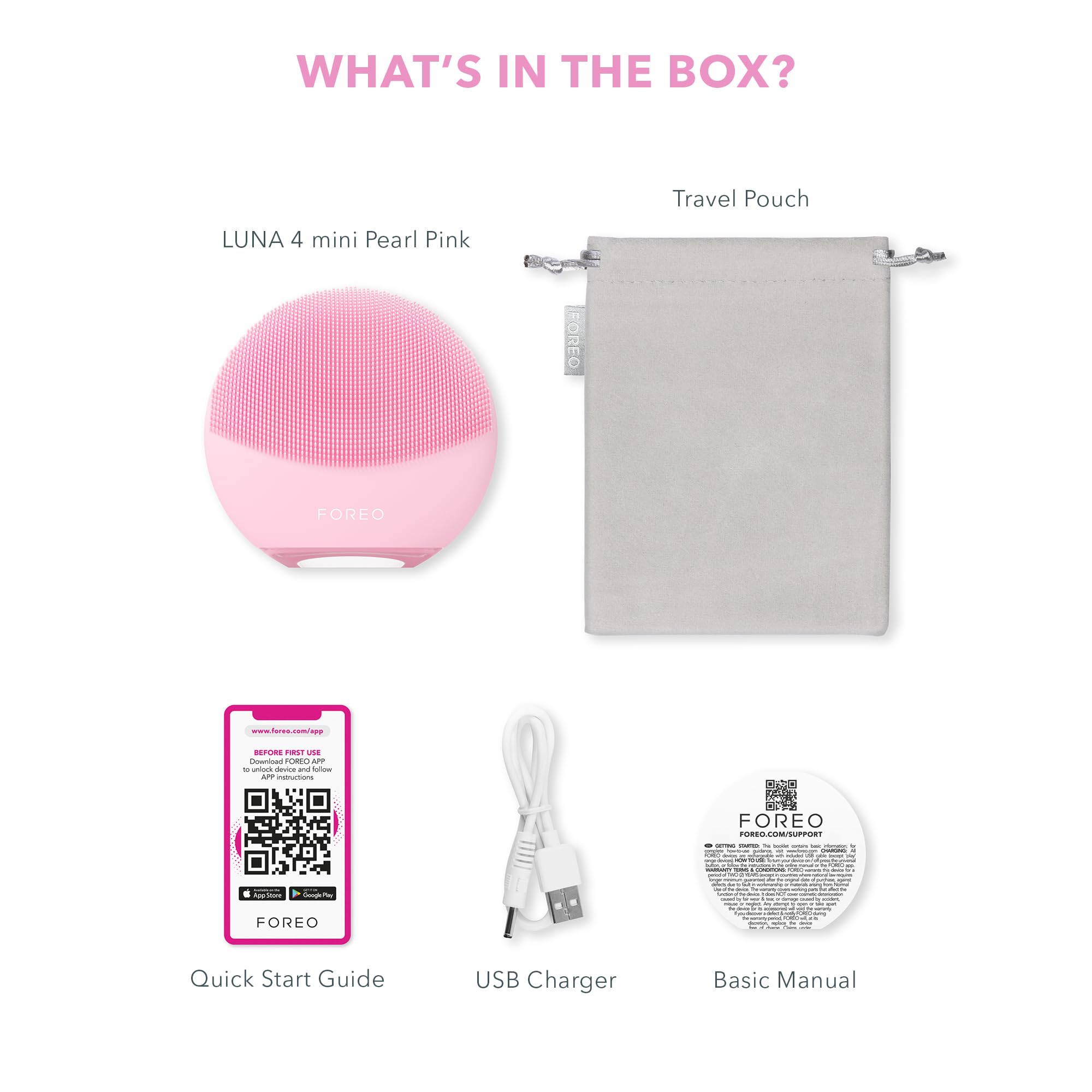 Foto 7 | Cepillo De Limpieza Facial Y Masajeador Foreo Luna 4 Mini Pearl Pink - Venta Internacional.