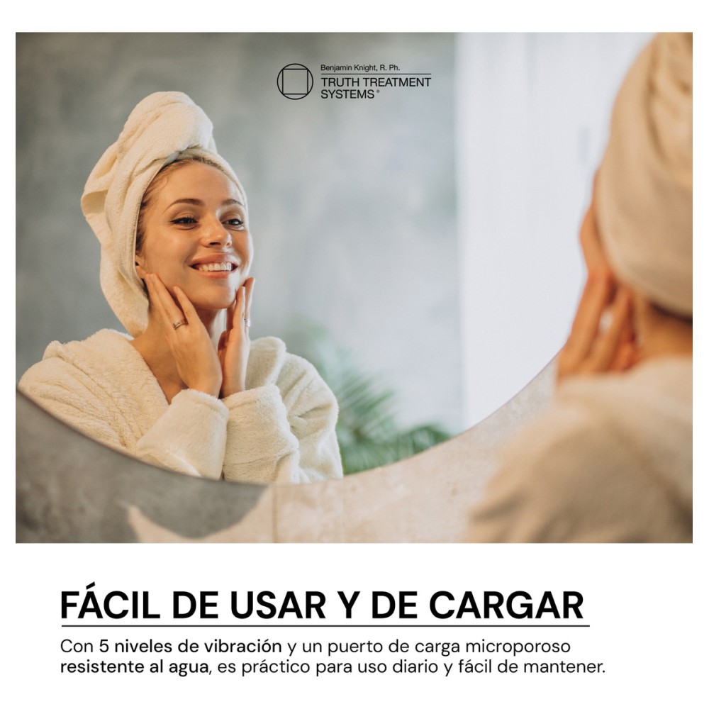 Foto 4 | Skincare Truth Ultrasonic Device Color Negro 5 Velocidades & 3 Texturas Recargable