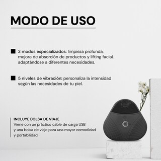 Foto 5 | Skincare Truth Ultrasonic Device Color Negro 5 Velocidades & 3 Texturas Recargable