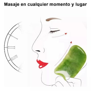 Foto 8 | Set de Masaje Facial de Guasha y Rodillo de Jade 7 Piezas
