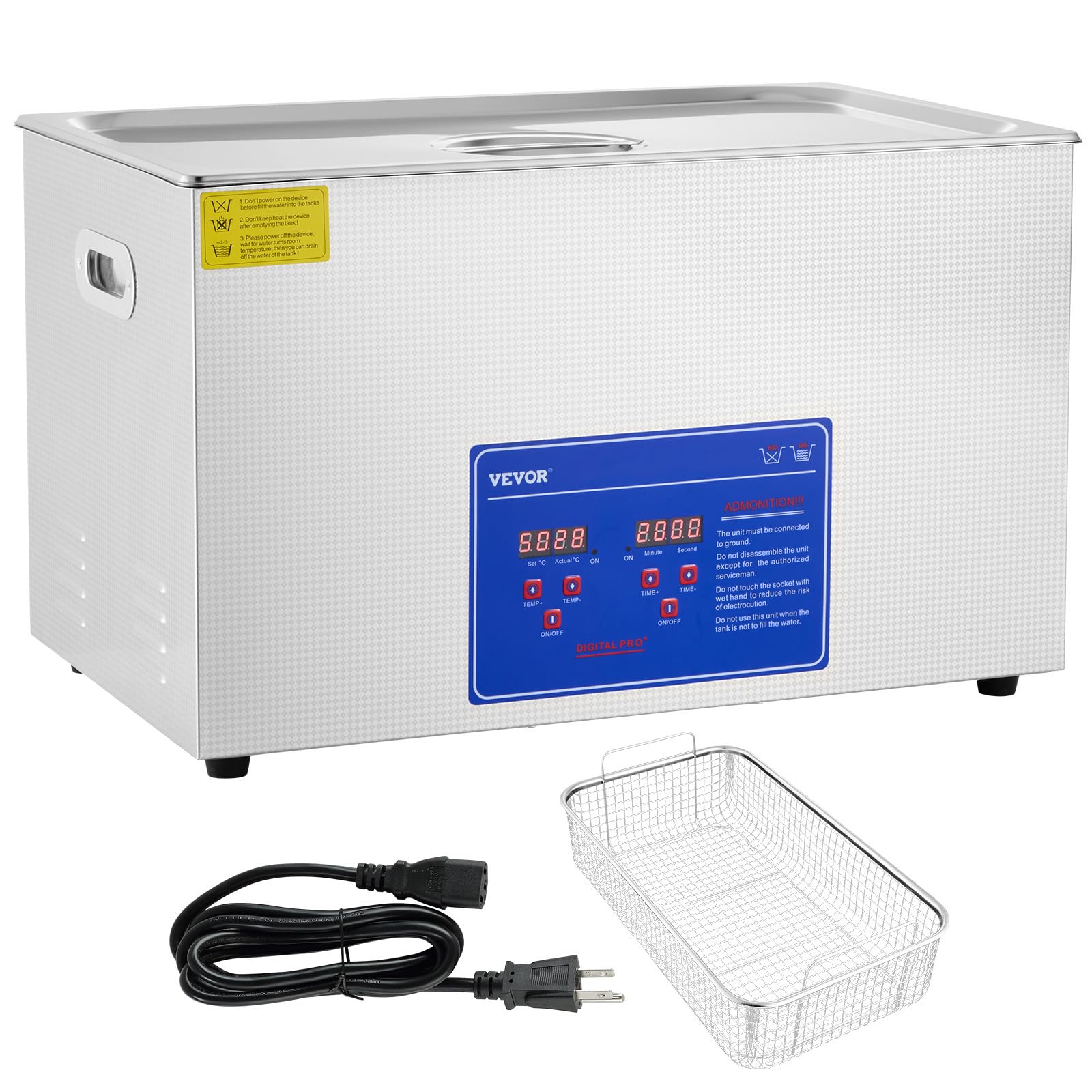 Foto 6 pulgar | Limpiador Ultrasónico Vevor 30l Con Temporizador Digital Y Calentador De 40 Khz - Venta Internacional.