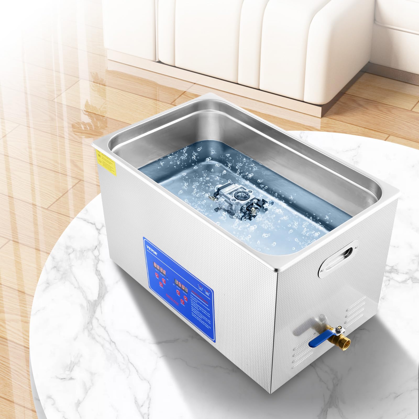 Foto 7 pulgar | Limpiador Ultrasónico Vevor 30l Con Temporizador Digital Y Calentador De 40 Khz - Venta Internacional.