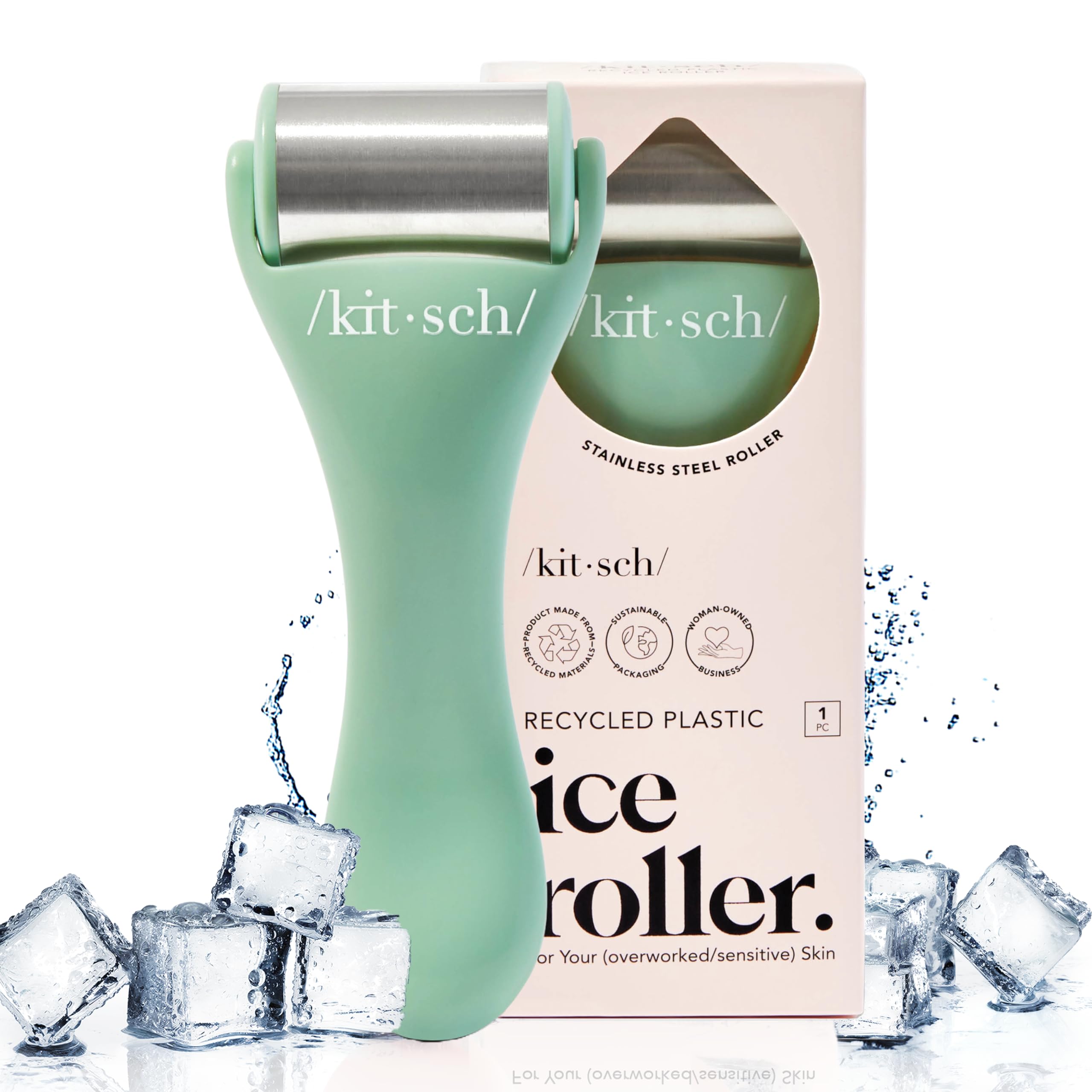Foto 1 | Rodillo De Hielo Ice Face Roller Kitsch Para El Cuidado De La Piel, Color Verde Menta - Venta Internacional.