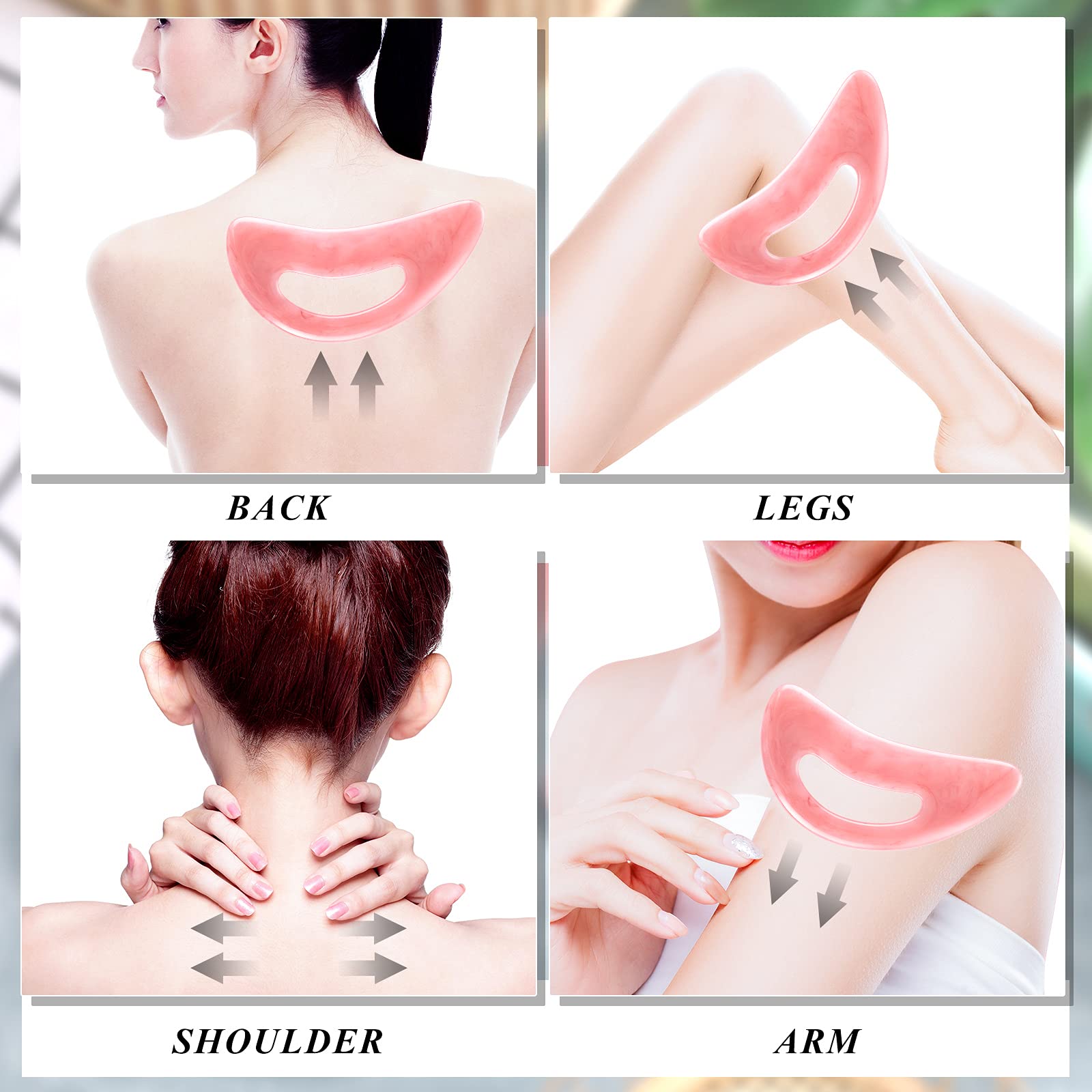 Foto 3 | Juego De Herramientas De Masaje Body Guasha Gua Sha Body Con Empuñadura - Venta Internacional.