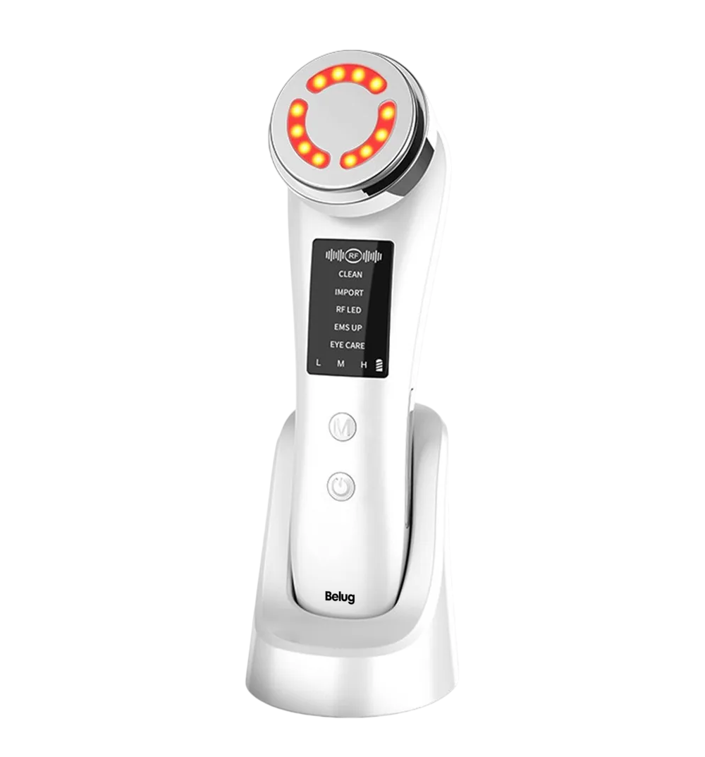 Foto 2 pulgar | Masajeador Facial Belug Electroporador Ultrasónico Antiarrugas Blanco