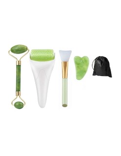 Foto 2 | Kit Rodillo Masaje Facial De Jade Antienvejecimiento