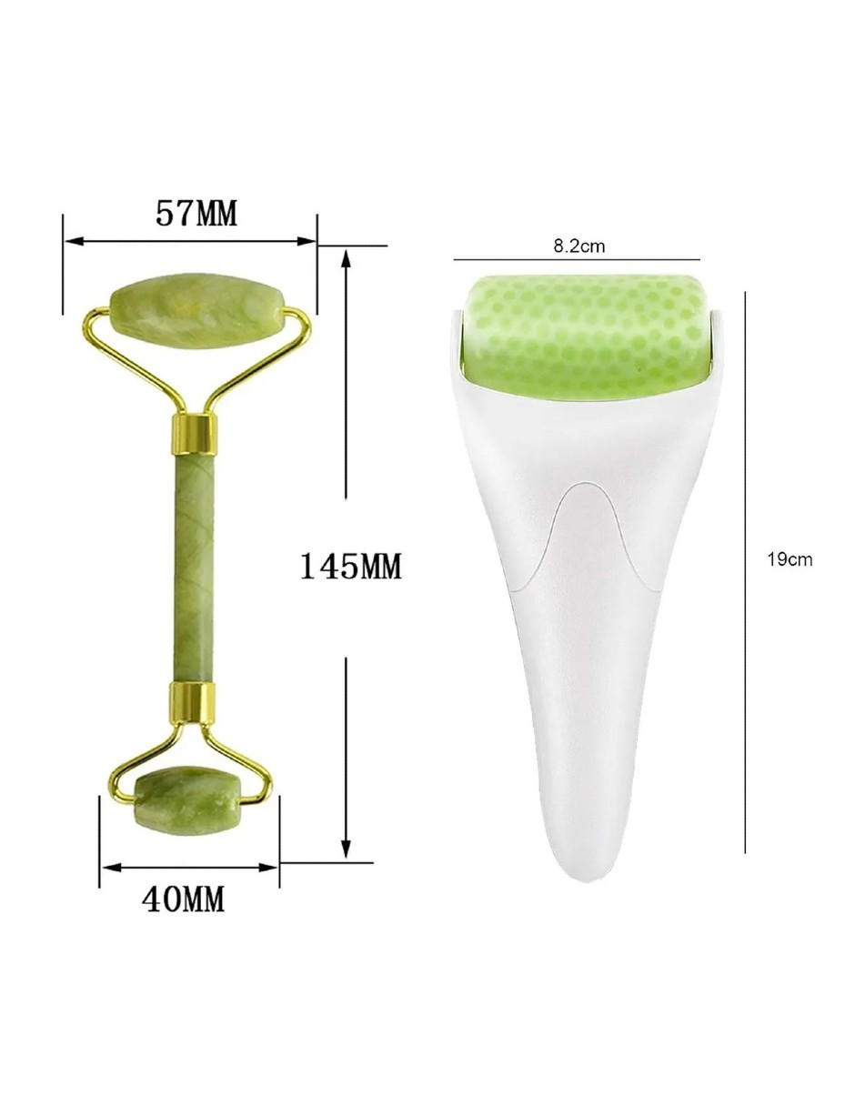 Foto 4 pulgar | Kit Rodillo Masaje Facial De Jade Antienvejecimiento