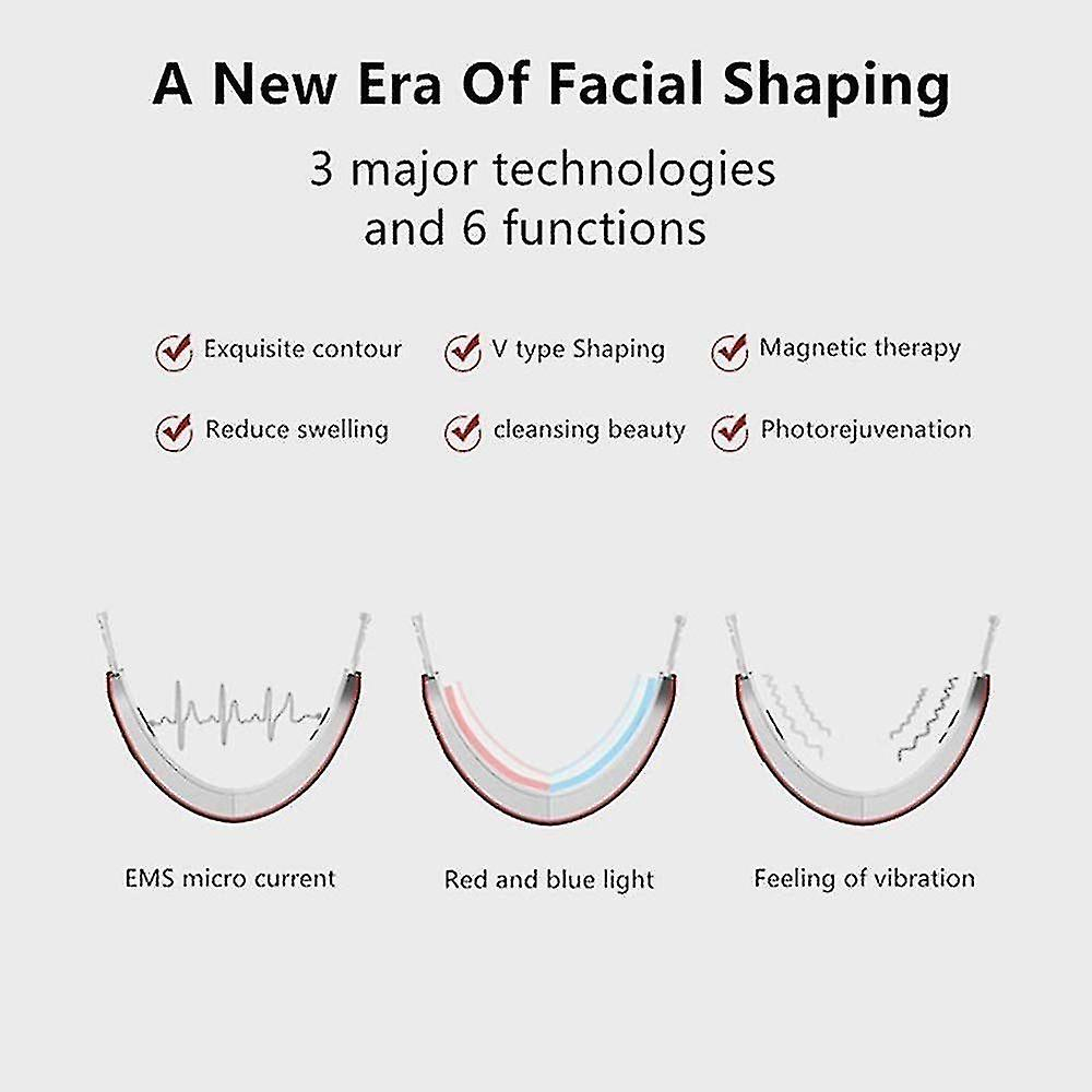 Foto 5 pulgar | Limpiadores Faciales Huoguo Microcurrent Ems Lifting En Forma De V - Venta Internacional.