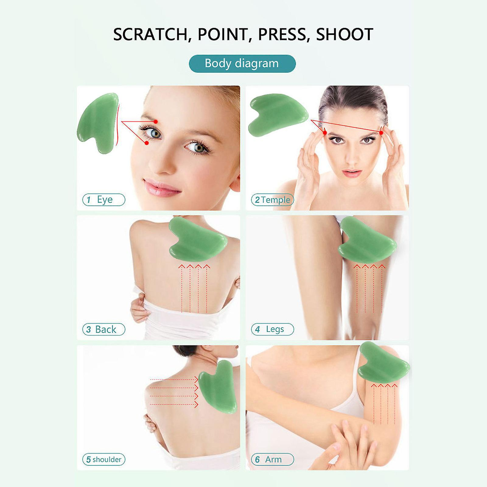 Foto 5 pulgar | Tabla De Raspar Gua Sha Crystal Jade Para Dispositivo De Masaje - Venta Internacional.