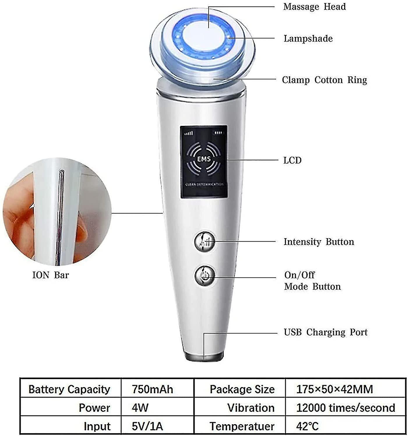 Foto 5 | Limpiador Facial  Dispositivo De Belleza  Masajeador Facial Huoguo - Venta Internacional.