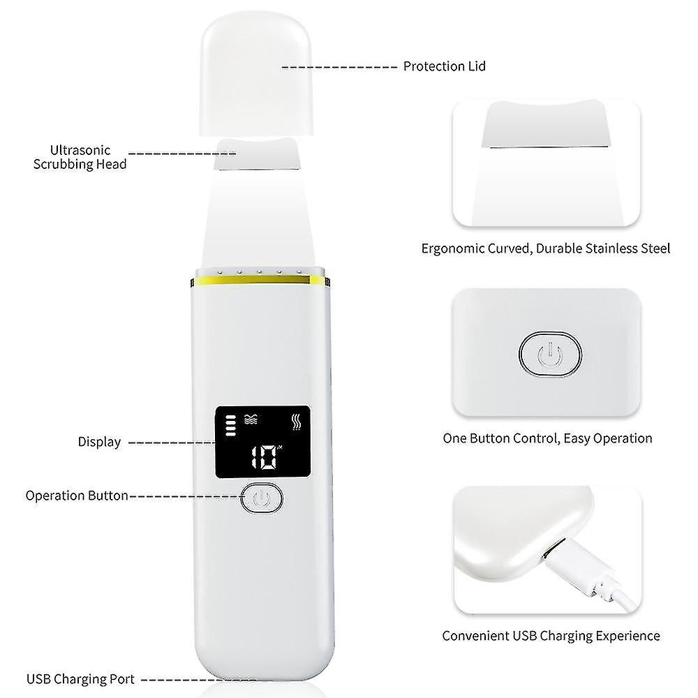 Foto 3 | Limpiador Facial Huoguo Ultrasonic Ion Ems Therapy Lcd Scrubb - Venta Internacional.