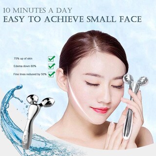 Foto 2 | Masajeador Manual Huoguo Waterproof Silver Roller Face 3d - Venta Internacional.