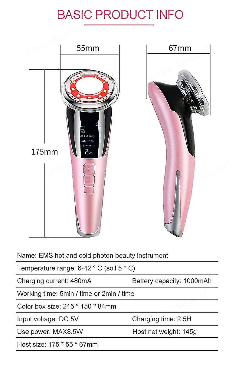 Foto 2 | Limpiadores Faciales Ems Beauty Instrument 6 En 1 Calientes Y Fríos - Venta Internacional.