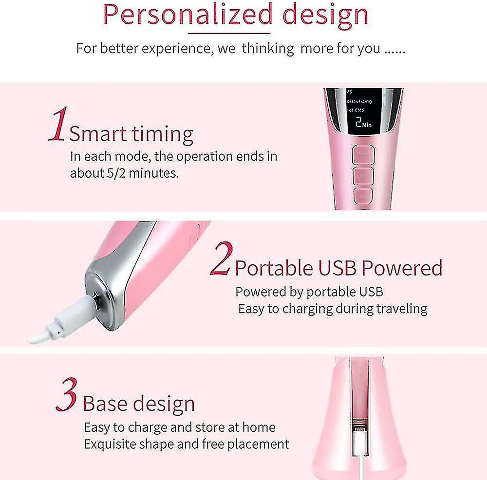Foto 3 pulgar | Limpiadores Faciales  Dispositivo De Belleza  Masaje Ems Con Calor Y Frío  Rosa - Venta Internacional.
