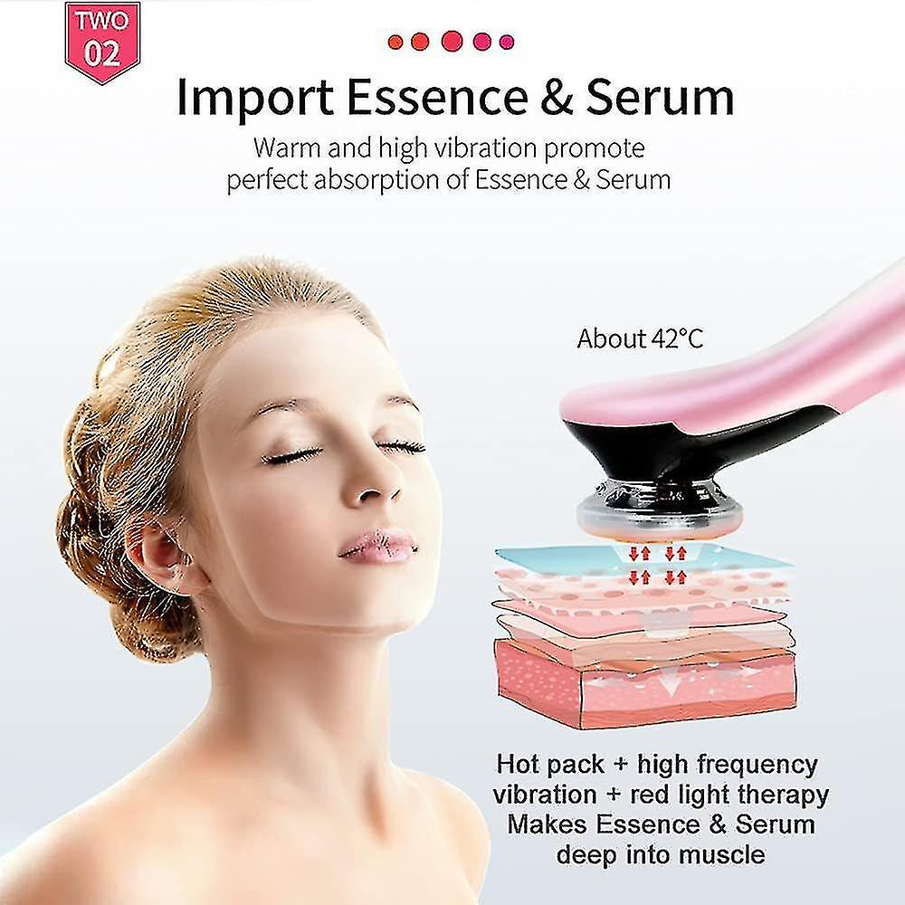 Foto 6 pulgar | Limpiadores Faciales  Dispositivo De Belleza  Masaje Ems Con Calor Y Frío  Rosa - Venta Internacional.
