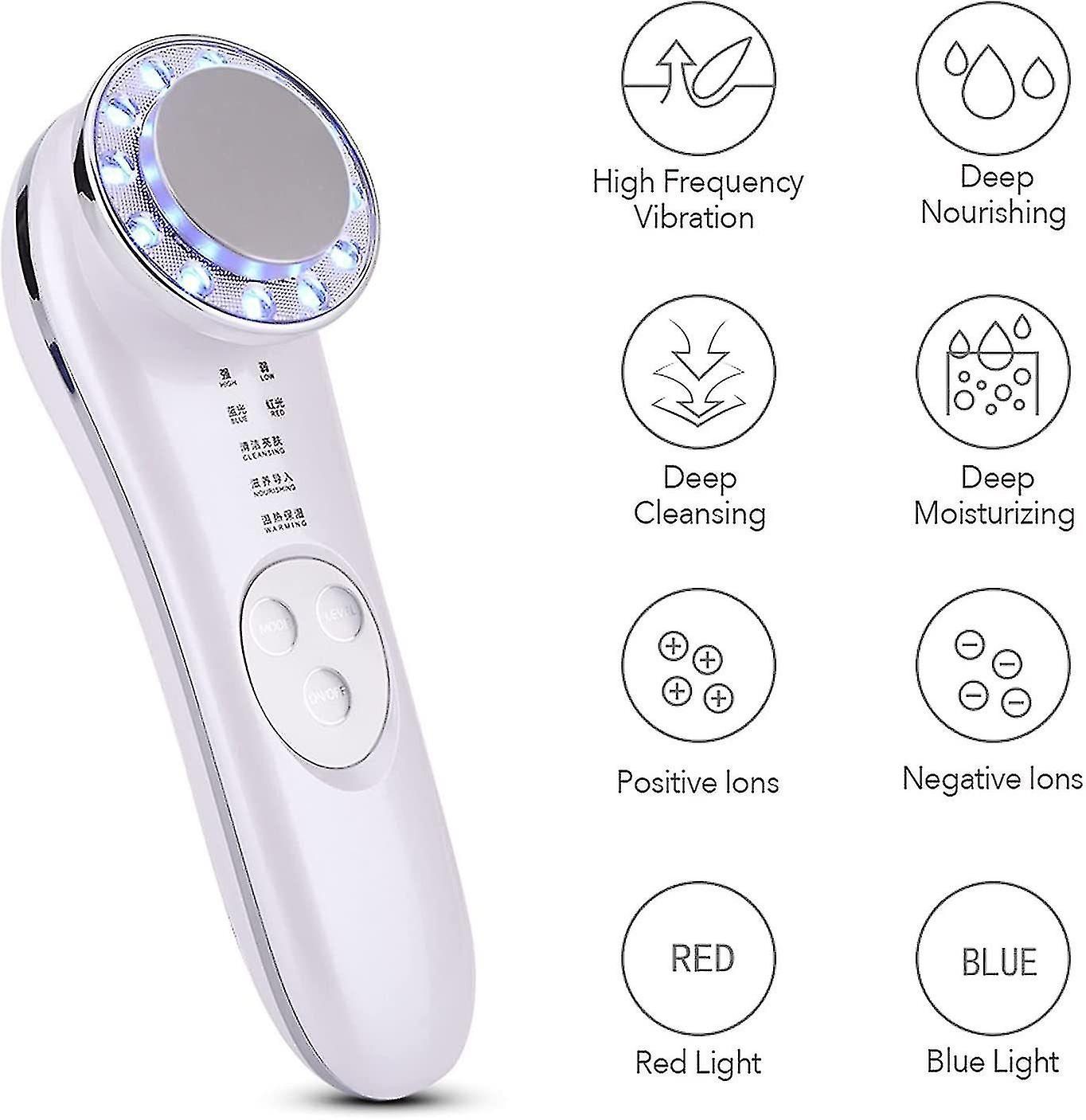 Foto 3 pulgar | Facial Cleansers Huoguo Masajeador Facial Led 7 En 1  Blanco - Venta Internacional.