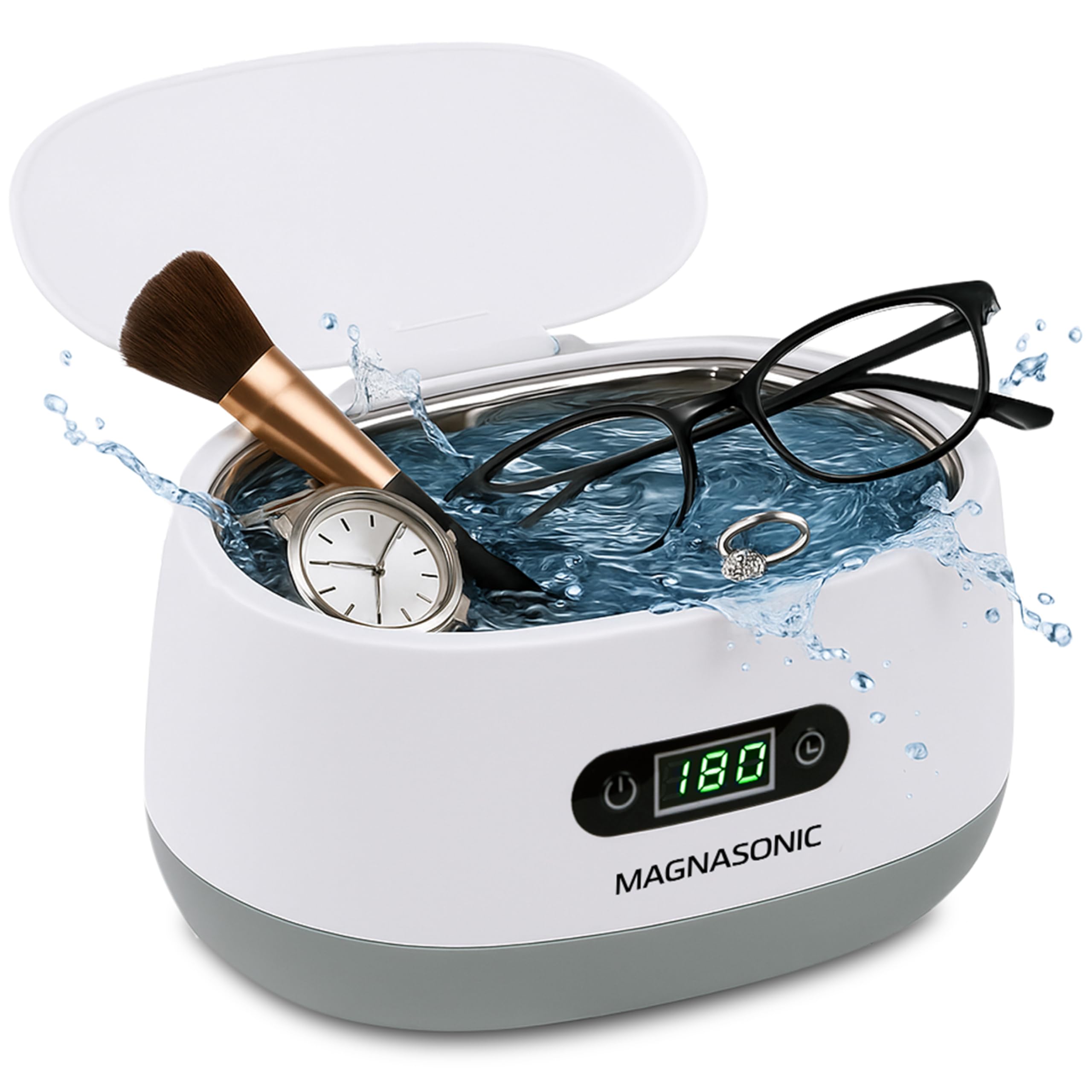 Foto 1 | Limpiador Ultrasónico Magnasonic Uc22  Tanque De 600 Ml  5 Modos De Limpieza - Venta Internacional.
