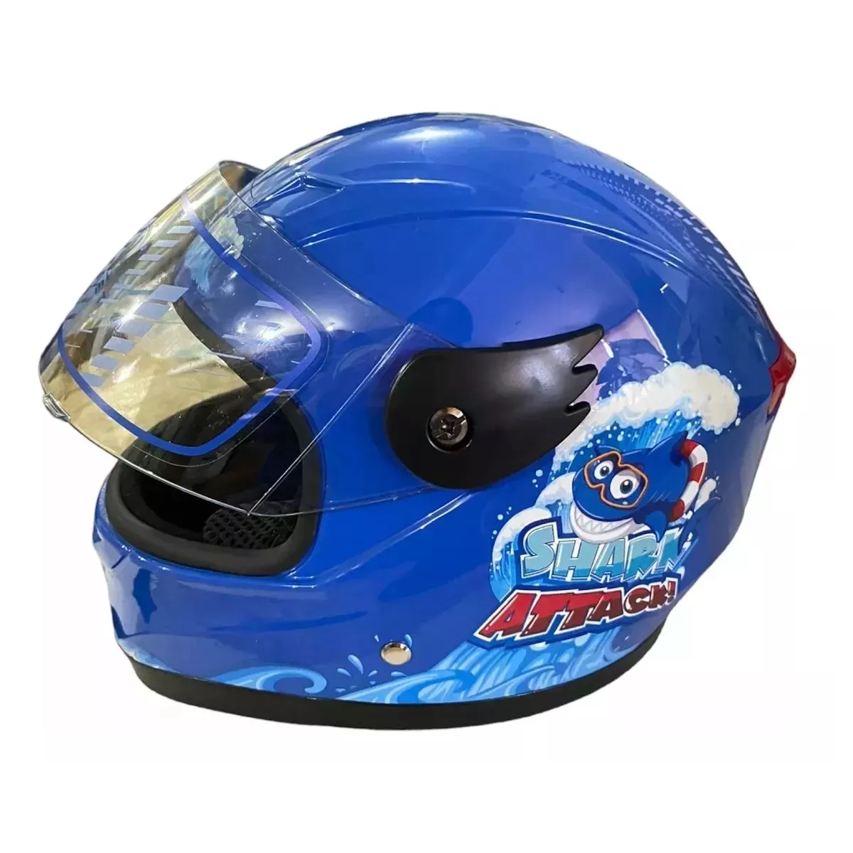 Foto 2 pulgar | Casco Infantil Eo Safe Imports Esi-14095 Azul Cerrado con Luz Shark Attack Brillante