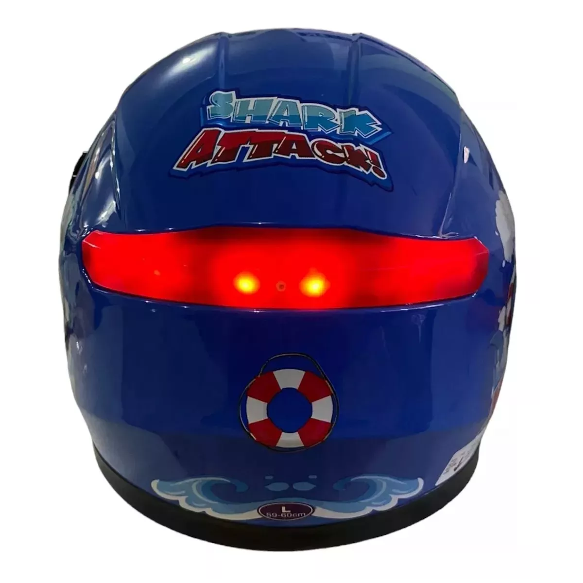 Foto 2 | Casco Infantil Eo Safe Imports Esi-14095 Azul Cerrado con Luz Shark Attack Brillante