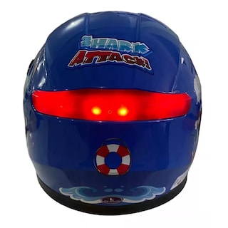 Foto 2 | Casco Infantil Eo Safe Imports Esi-14095 Azul Cerrado con Luz Shark Attack Brillante