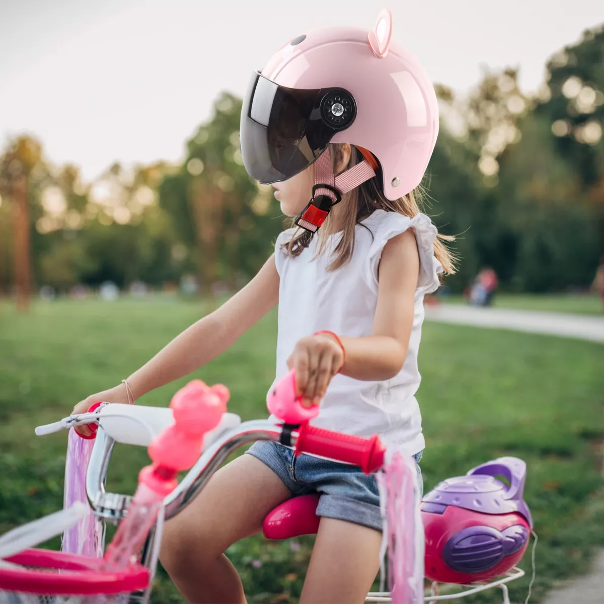 Foto 3 pulgar | Casco Infantil Eo Safe Imports Esi-14094 Rosa de Ciclismo para Niños