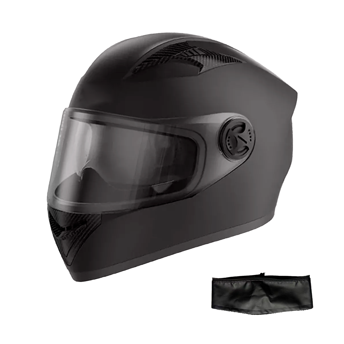 Foto 2 pulgar | Casco Para Moto Barato Abatible, Negro, Para Niños, Visera Doble