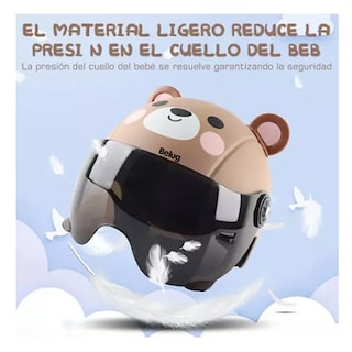 Foto 3 | Gorro De Ciclismo Con Casco De Dibujos Animados Para Niños Belug, Café