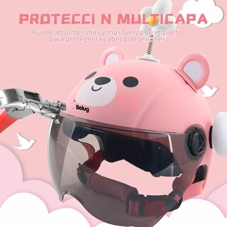 Foto 3 | Casco Para Moto Belug Infantil Oso Con Alas Color Rosa