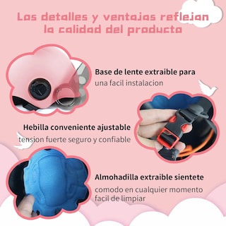 Foto 5 | Casco Para Moto Belug Infantil Oso Con Alas Color Rosa