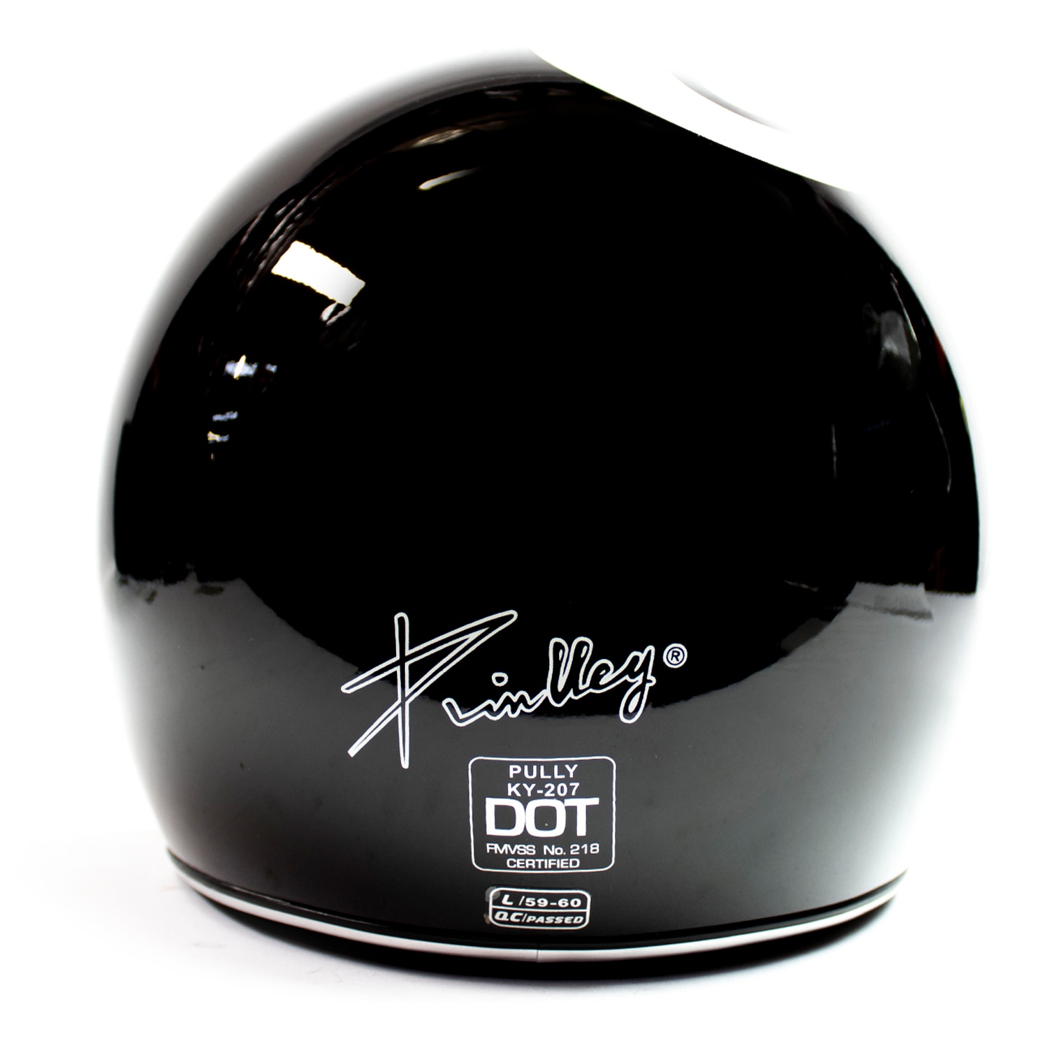 Casco Para Motociclista Kinlley Bola 8 3 4 Talla L Negro Coppel