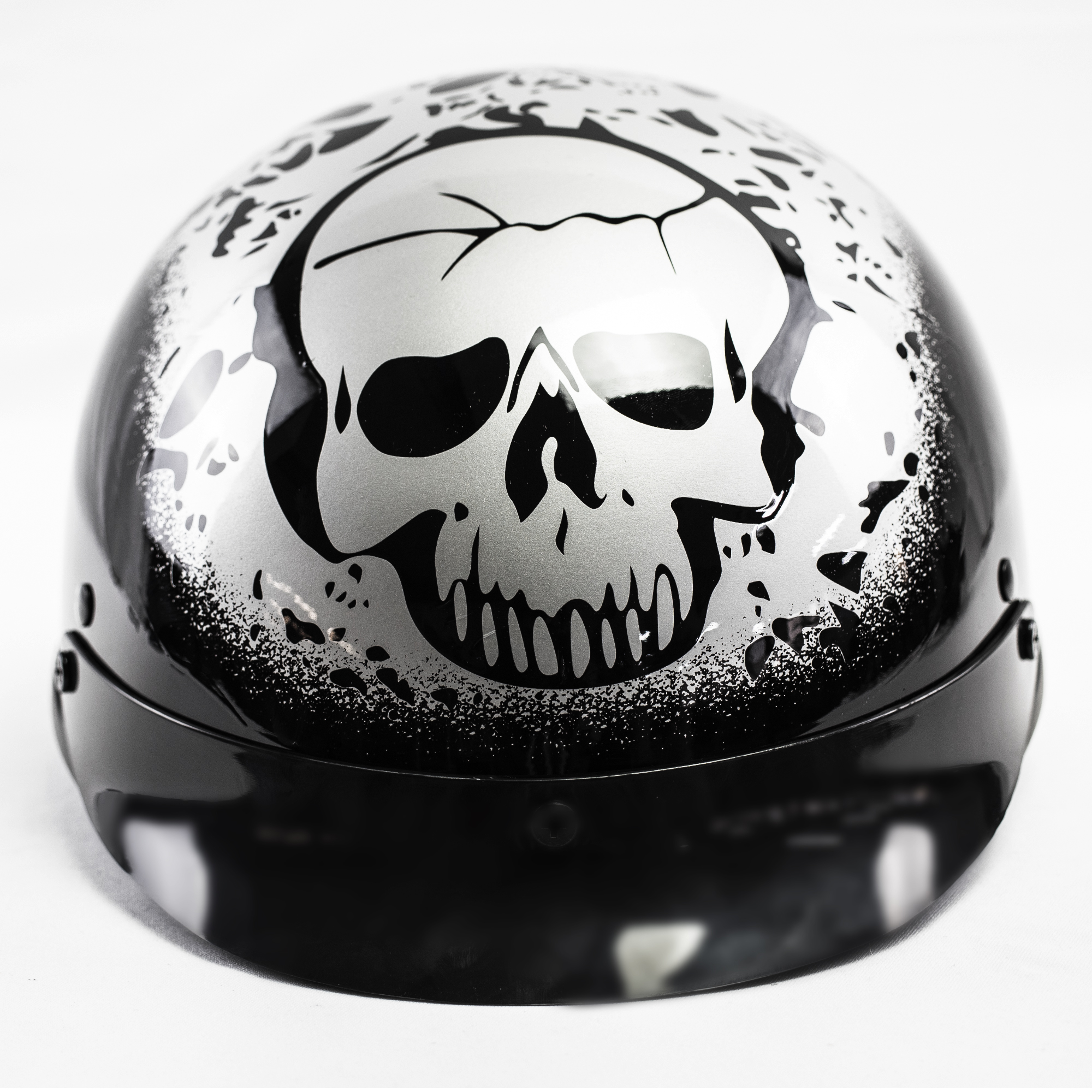 Foto 4 pulgar | Casco para Moto Kinlley Calavera color Negro Classic Talla Xl